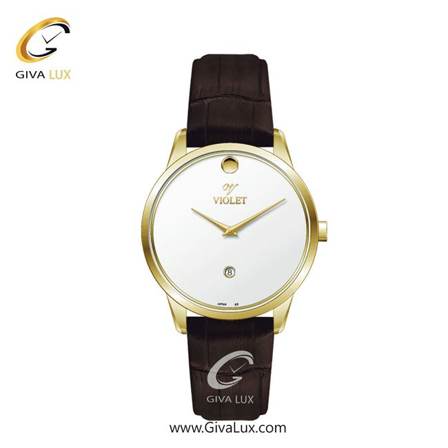 ساعت مچی اورجینال زنانه ویولت VIOLET طلایی | قهوه ای| سفید| کد رفرنس 0550/2